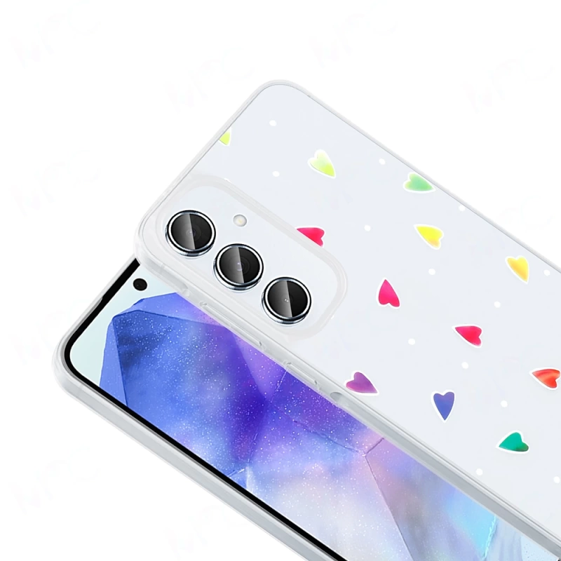 Galaxy S24 FE Kılıf Şeffaf Figürlü Zore Folk Sert Kapak