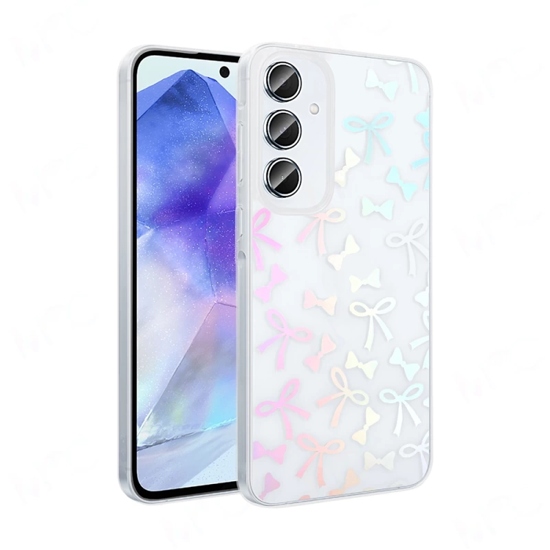 Galaxy S24 FE Kılıf Şeffaf Figürlü Zore Folk Sert Kapak