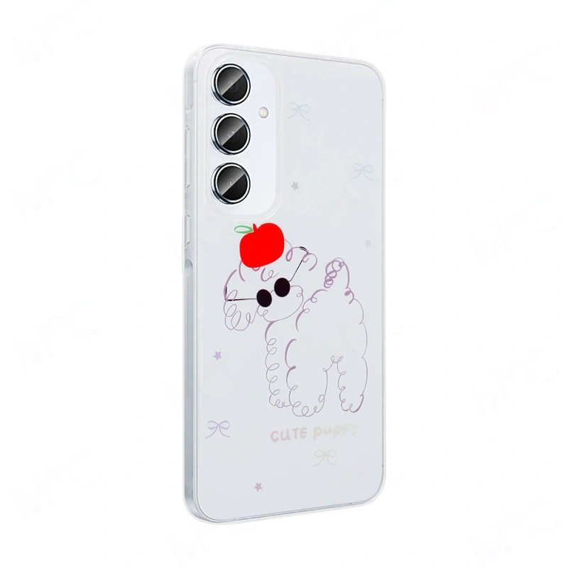 Galaxy S24 FE Kılıf Şeffaf Figürlü Zore Folk Sert Kapak