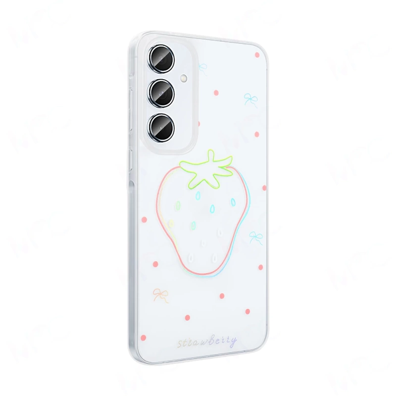 Galaxy S24 FE Kılıf Şeffaf Figürlü Zore Folk Sert Kapak