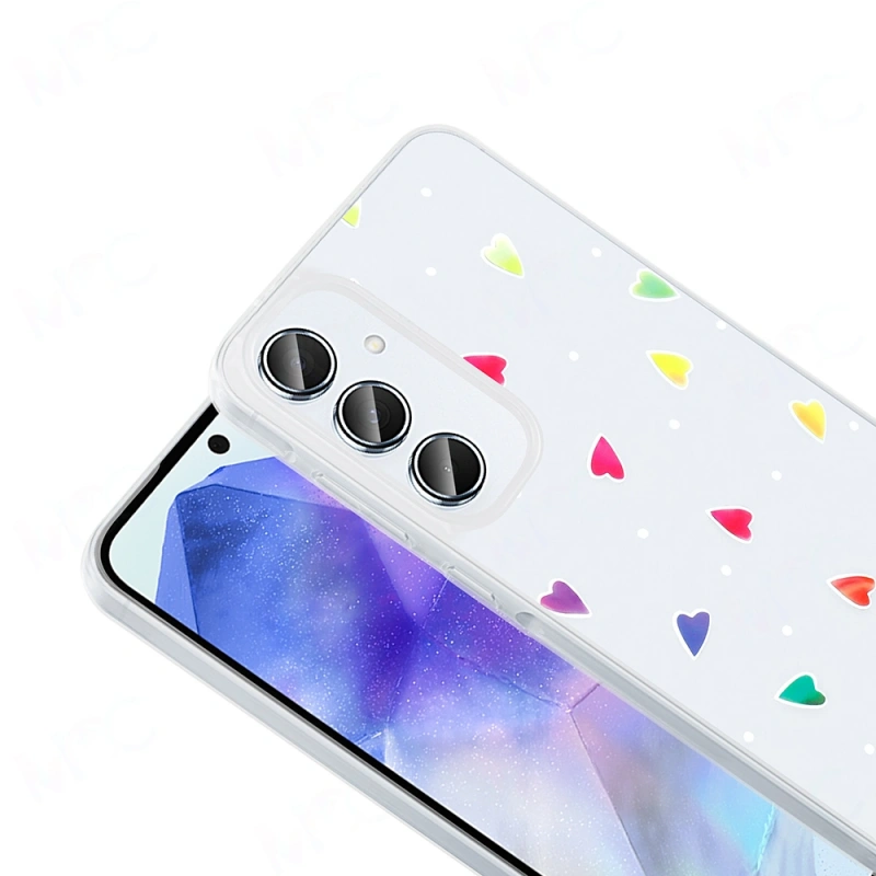 Galaxy S24 FE Kılıf Şeffaf Figürlü Zore Folk Sert Kapak