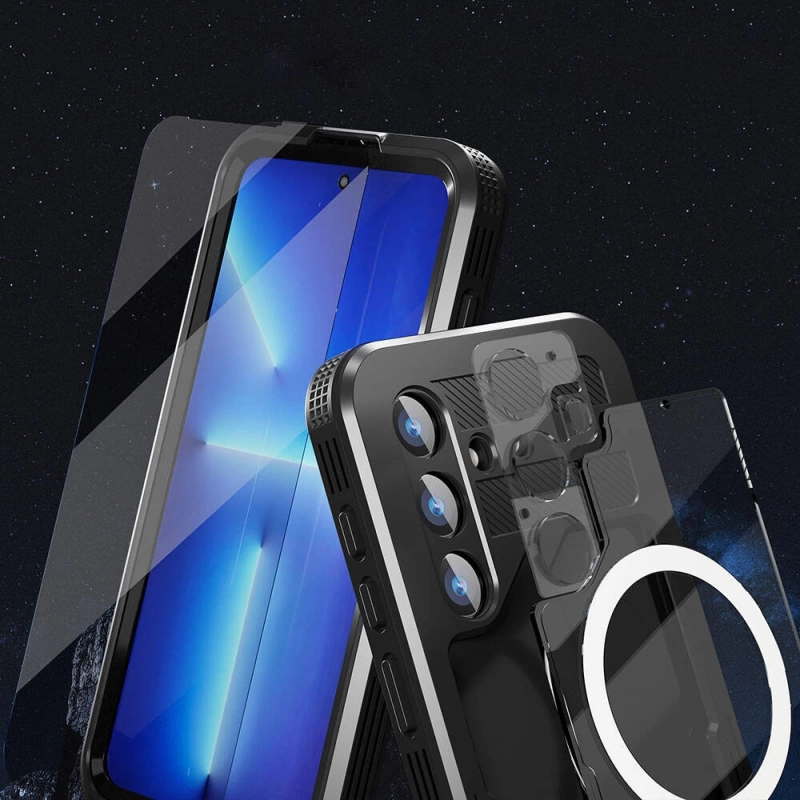 Galaxy S24 Kılıf M-safe Şarj Özellikli 1-1 Su Geçirmez Kılıf
