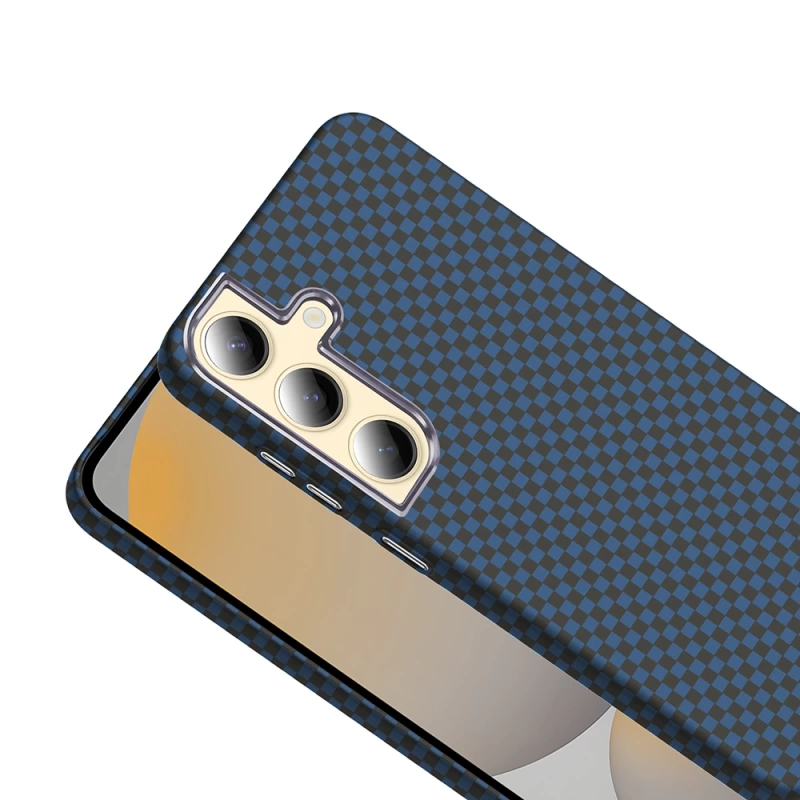 Galaxy S24 Kılıf M-safe Şarj Özellikli Karbon Fiber Görünümlü Zore Gros Kapak