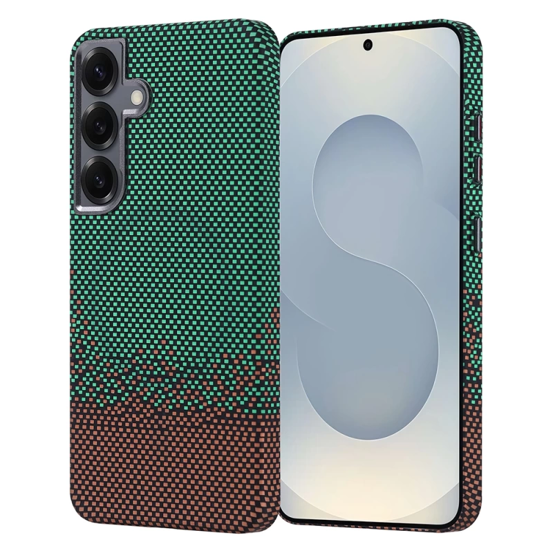 Galaxy S24 Kılıf M-safe Şarj Özellikli Karbon Fiber Görünümlü Zore Nekst Kapak
