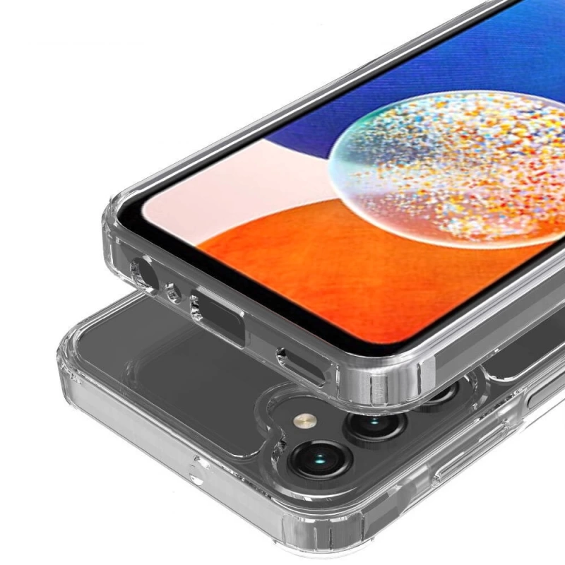 Galaxy S24 Plus Kılıf M-safe Şarj Özellikli Şeffaf Sert PC Zore Embos Kapak