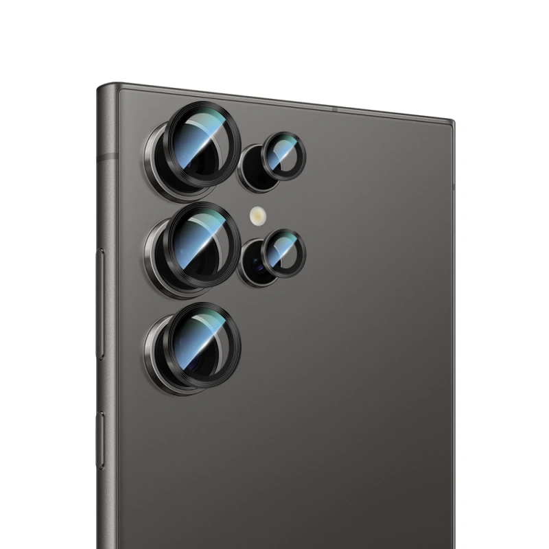 Galaxy S24 Ultra CaseWorld Alloy Serisi Oleofobik Anti Reflective Kamera Lens Koruyucu