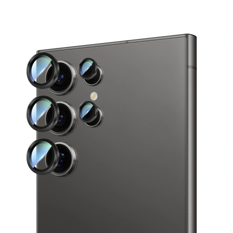 Galaxy S24 Ultra CaseWorld Alloy Serisi Oleofobik Anti Reflective Kamera Lens Koruyucu