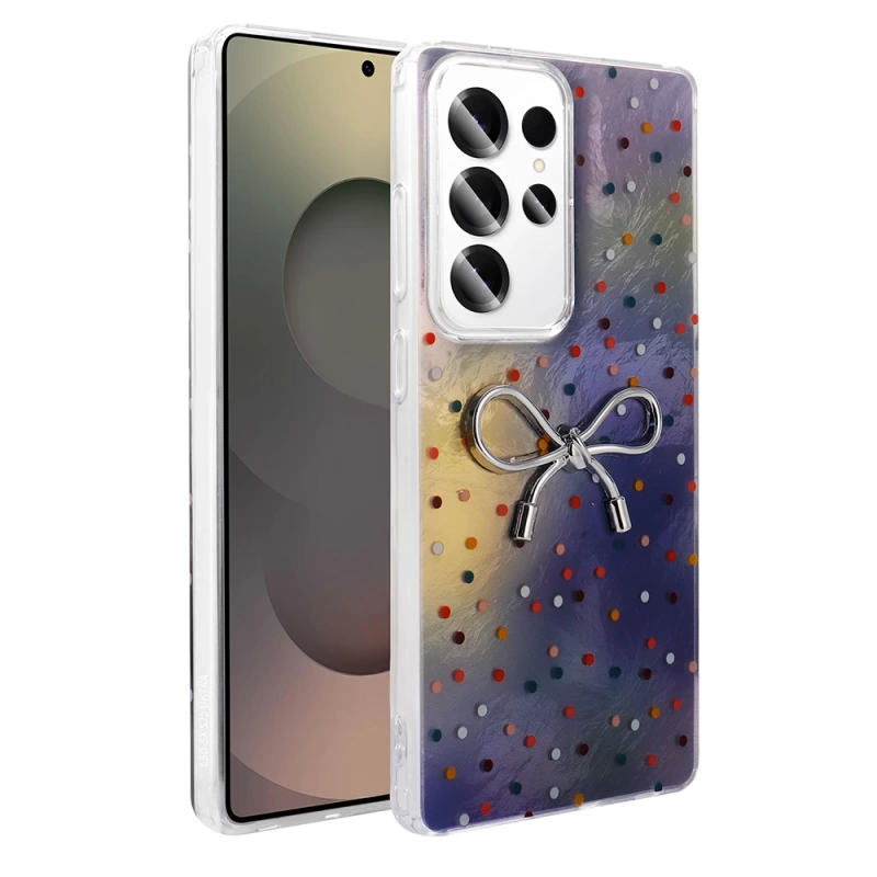 Galaxy S24 Ultra Kılıf Kamera Korumalı Figürlü Zore Ponti Silikon Kapak