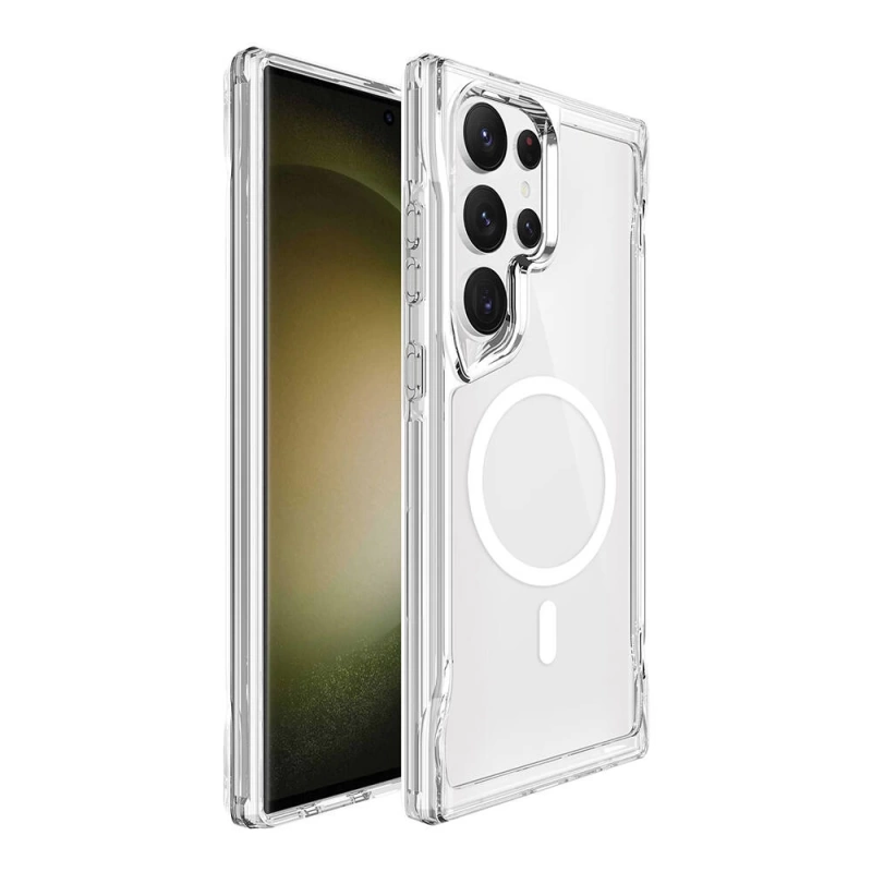 Galaxy S24 Ultra Kılıf Zore M-safe Şarj Özellikli T-Max M-safe Kapak