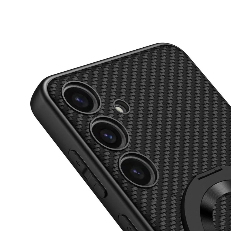 Galaxy S24 Wireless Şarj Özellikli Zore Kıpta Standlı M-safe Silikon Kapak
