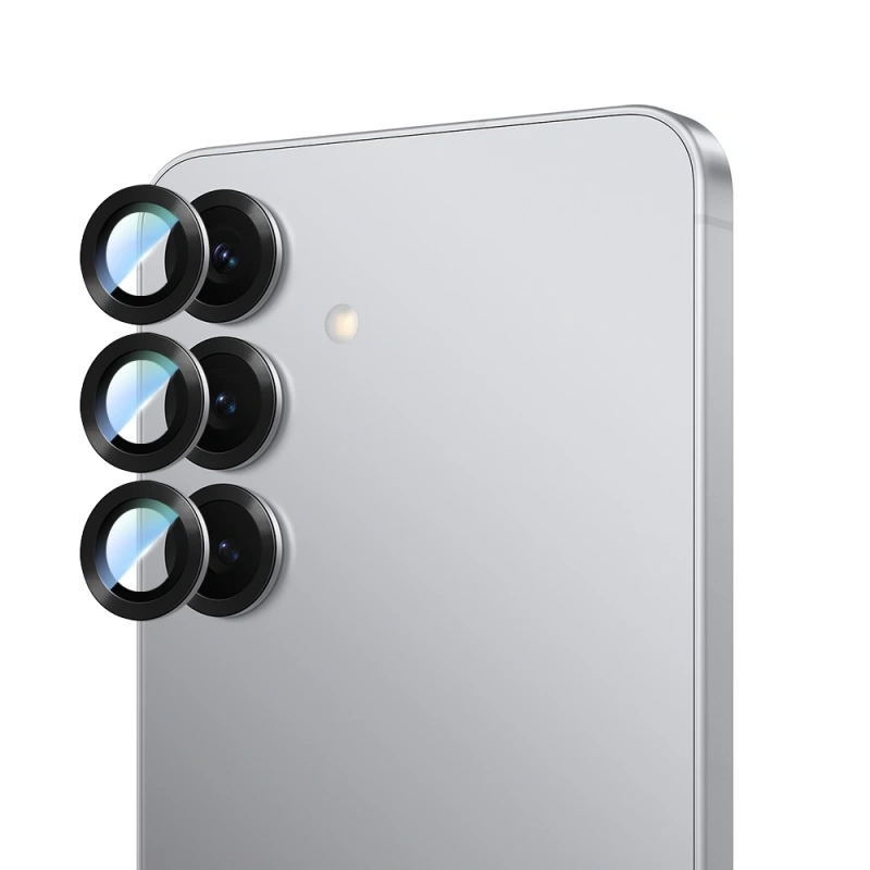 Galaxy S25 CaseWorld Alloy Serisi Oleofobik Anti Reflective Kamera Lens Koruyucu