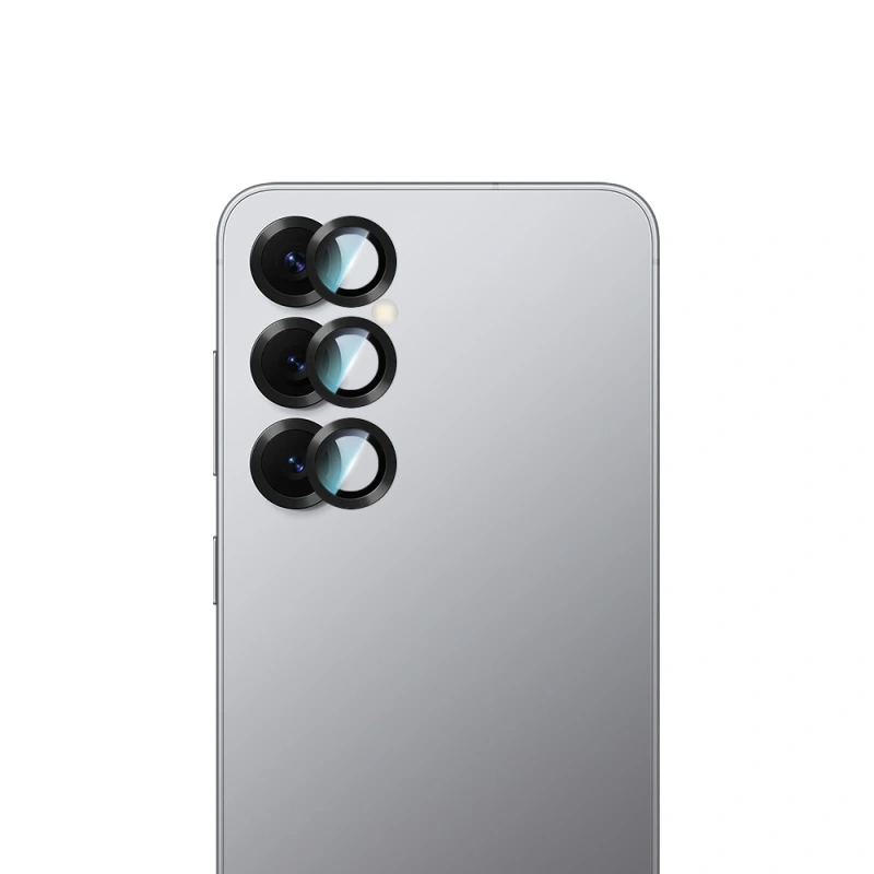 Galaxy S25 CaseWorld Alloy Serisi Oleofobik Anti Reflective Kamera Lens Koruyucu