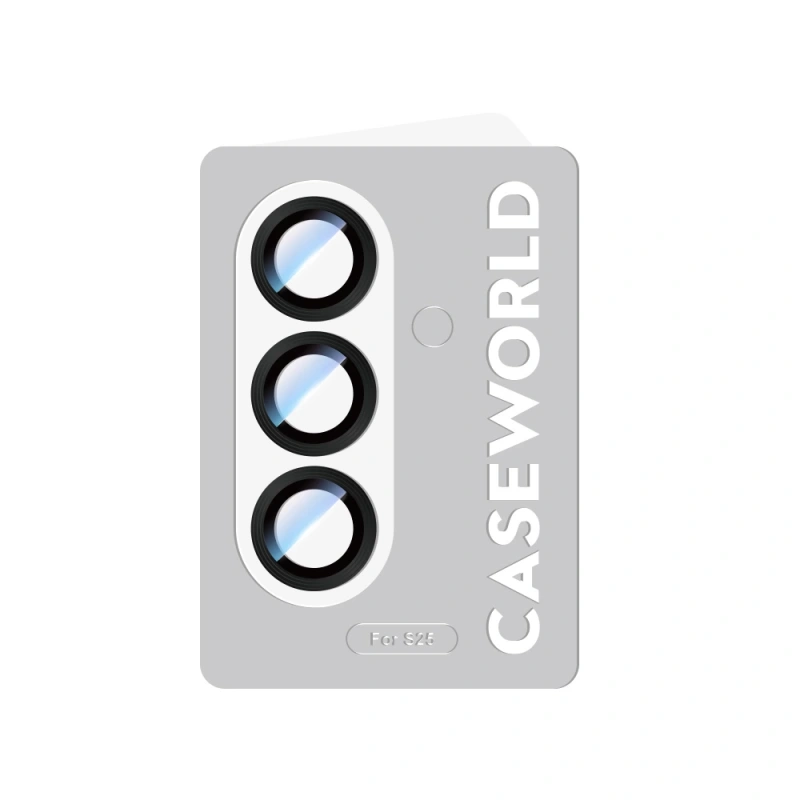 Galaxy S25 CaseWorld Alloy Serisi Oleofobik Anti Reflective Kamera Lens Koruyucu