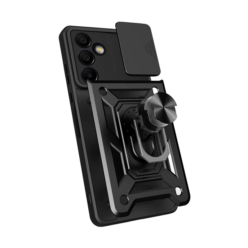 Galaxy S25 FE Kılıf Magnetik Standlı Kamera Korumalı Zore Sürgülü Vega Kapak