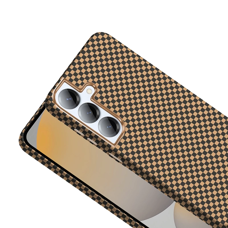Galaxy S25 Kılıf M-safe Şarj Özellikli Karbon Fiber Görünümlü Zore Gros Kapak