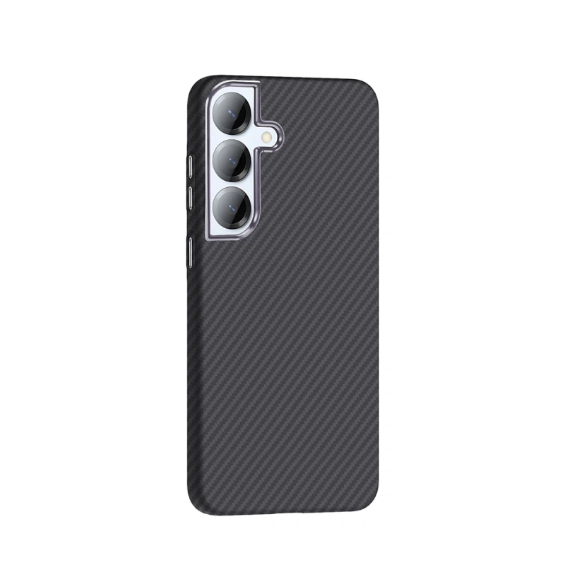Galaxy S25 Plus Kılıf M-safe Şarj Özellikli Karbon Fiber Görünümlü Zore Gros Kapak