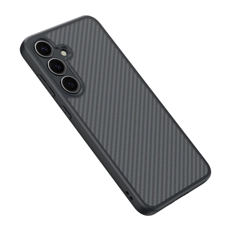 Galaxy S25 Plus Kılıf M-safe Şarj Özellikli Karbon Fiber Tasarımlı Zore Elnino Kapak