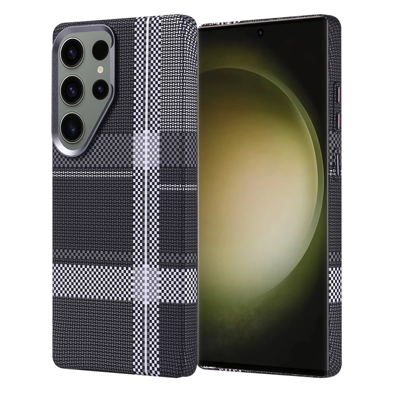 Galaxy S25 Ultra Kılıf M-safe Şarj Özellikli Karbon Fiber Görünümlü Zore Nekst Kapak