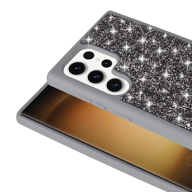 Galaxy S25 Ultra Kılıf Parlak Taşlı Tasarım Zore Pırlanta Kapak