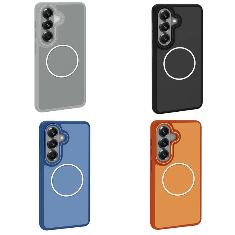 Galaxy S26 Plus Kılıf M-Safe Şarj Özellikli Metal Kamera Çerçeveli Zore Sanremo Silikon Kapak