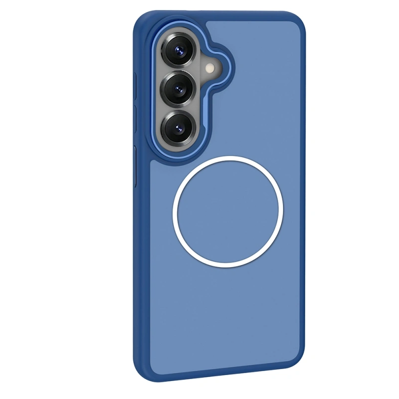 Galaxy S26 Plus Kılıf M-Safe Şarj Özellikli Metal Kamera Çerçeveli Zore Sanremo Silikon Kapak