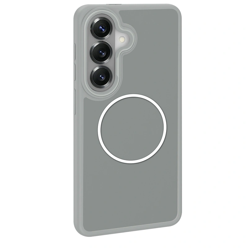 Galaxy S26 Plus Kılıf M-Safe Şarj Özellikli Metal Kamera Çerçeveli Zore Sanremo Silikon Kapak