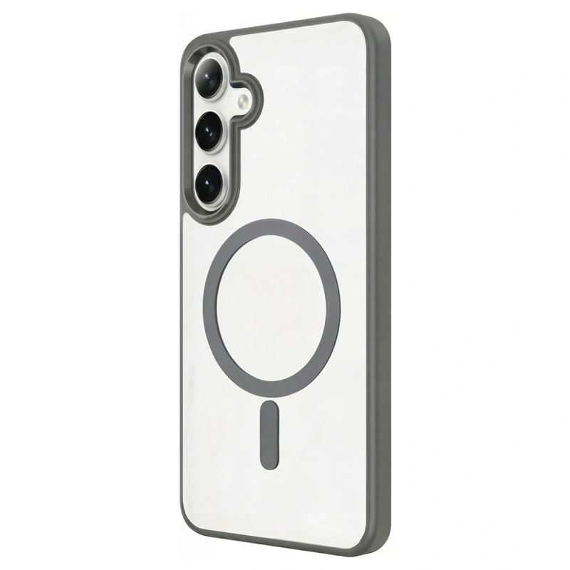 Galaxy S26 Plus Kılıf M-safe Şarj Özellikli Zore Krom M-safe Silikon Kapak