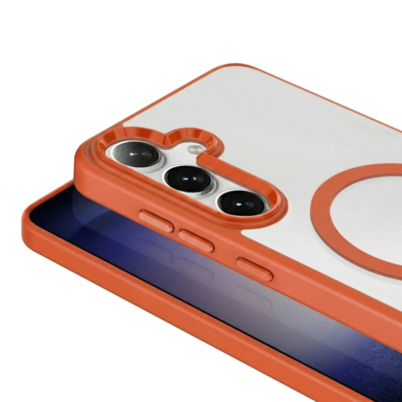 Galaxy S26 Plus Kılıf M-safe Şarj Özellikli Zore Krom M-safe Silikon Kapak