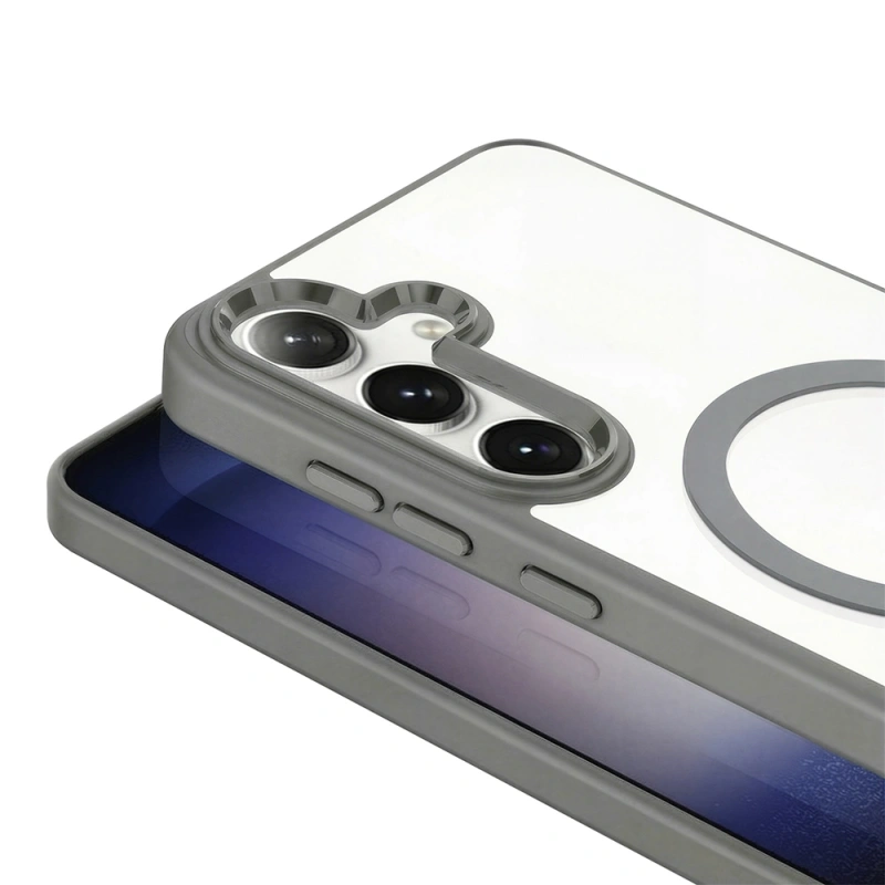 Galaxy S26 Plus Kılıf M-safe Şarj Özellikli Zore Krom M-safe Silikon Kapak