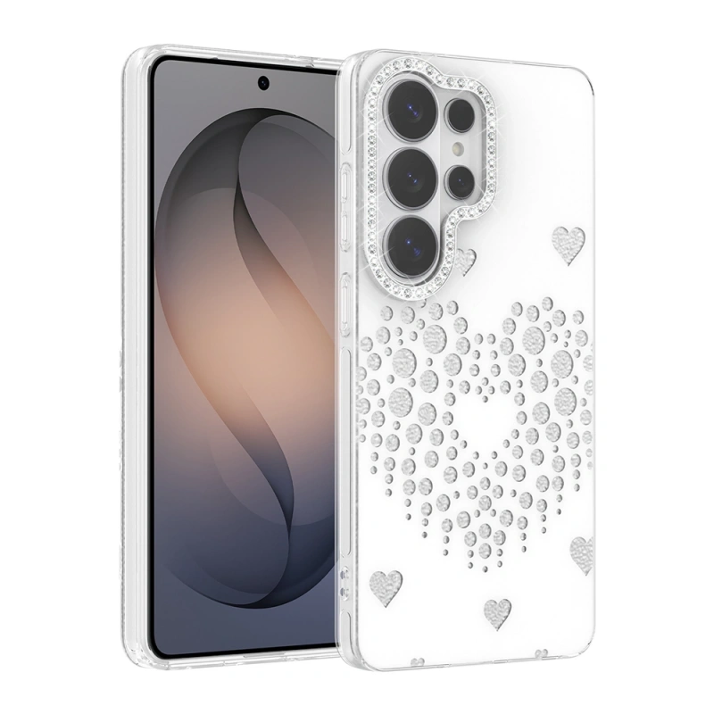 Galaxy S26 Ultra Kılıf Damla Taşlı Zore Rivas Sert PC Kapak