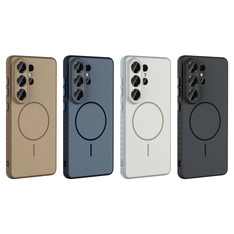 Galaxy S26 Ultra Kılıf M-safe Şarj Özellikli Zore Tea Kapak