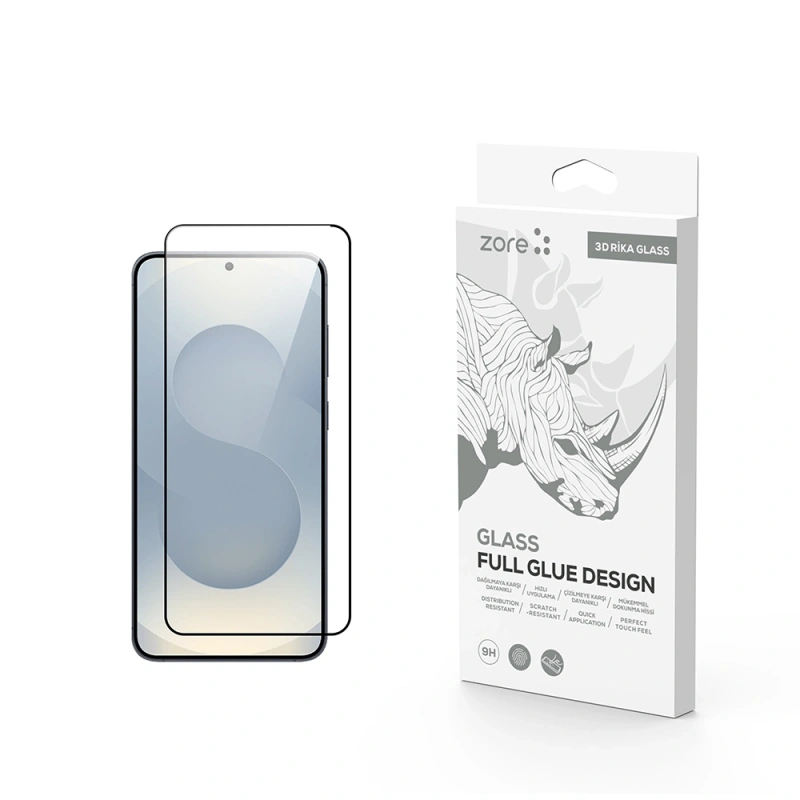 Galaxy S26 Zore Rika Premium Temperli Cam Ekran Koruyucu