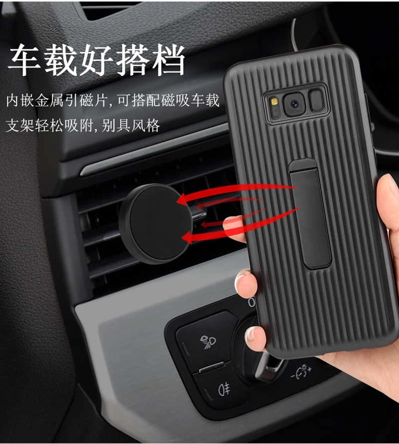 Galaxy S8 Plus Kılıf Zore Wave Standlı Mıknatıslı Kapak