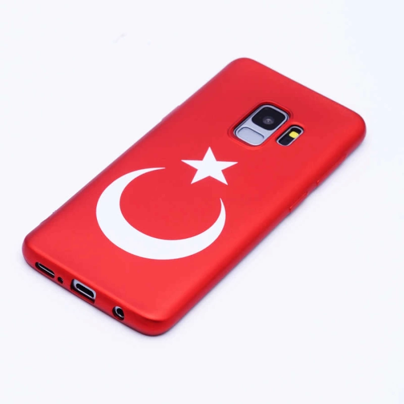 Galaxy S9 Kılıf Zore Bayrak Silikon