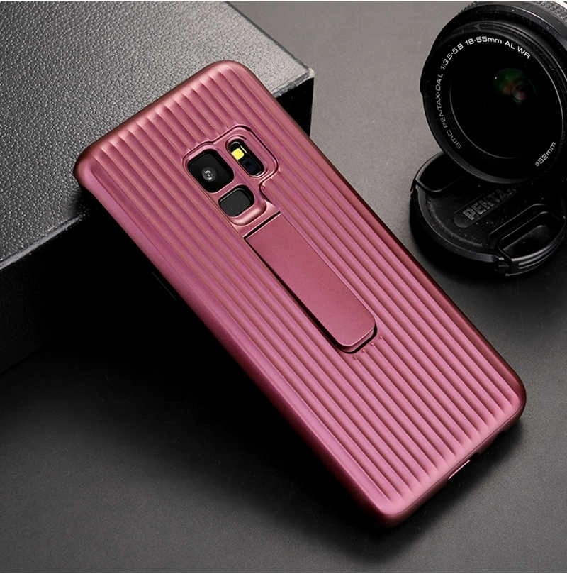 Galaxy S9 Plus Kılıf Zore Wave Standlı Mıknatıslı Kapak