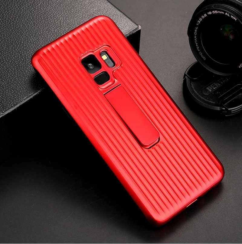 Galaxy S9 Plus Kılıf Zore Wave Standlı Mıknatıslı Kapak
