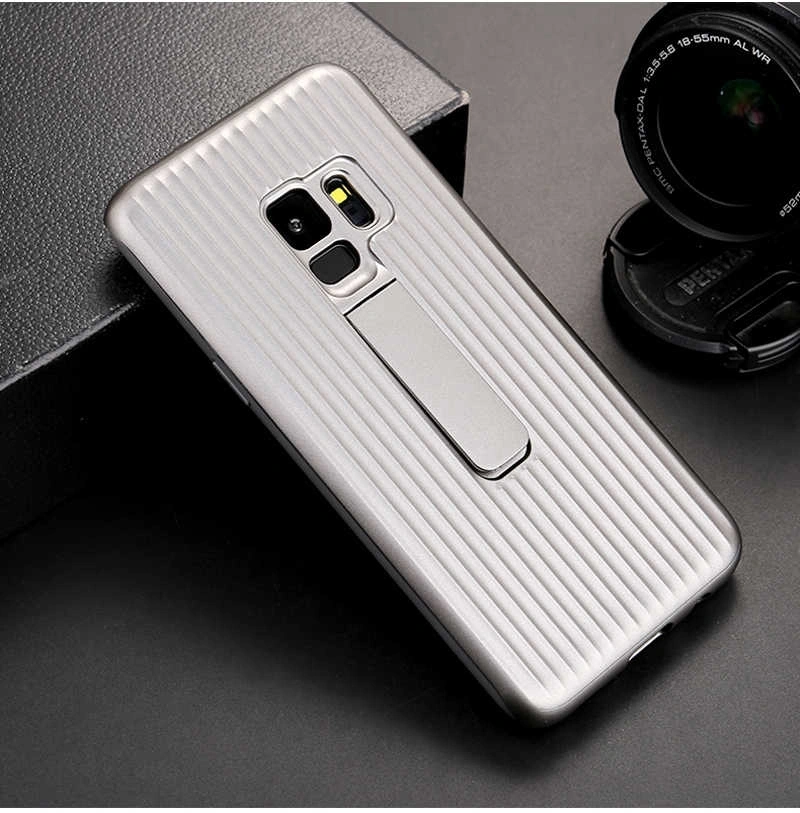 Galaxy S9 Plus Kılıf Zore Wave Standlı Mıknatıslı Kapak