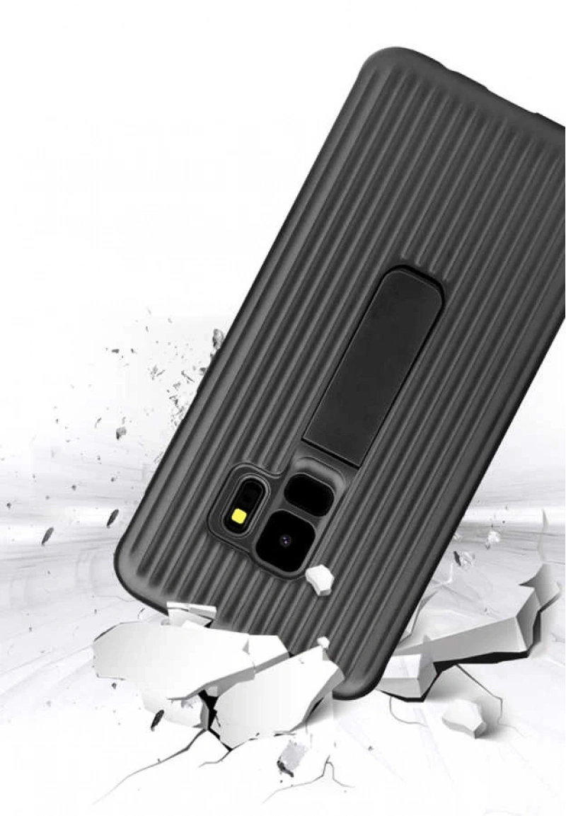 Galaxy S9 Plus Kılıf Zore Wave Standlı Mıknatıslı Kapak