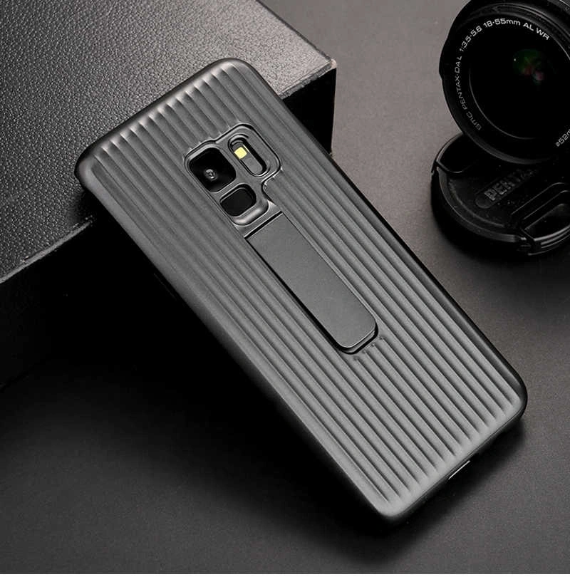 Galaxy S9 Plus Kılıf Zore Wave Standlı Mıknatıslı Kapak