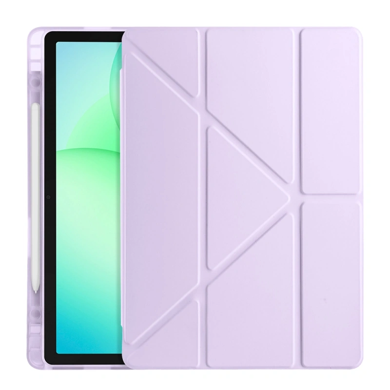 Galaxy Tab A11 Plus Kılıf Zore Tri Folding Kalem Bölmeli Standlı Kılıf