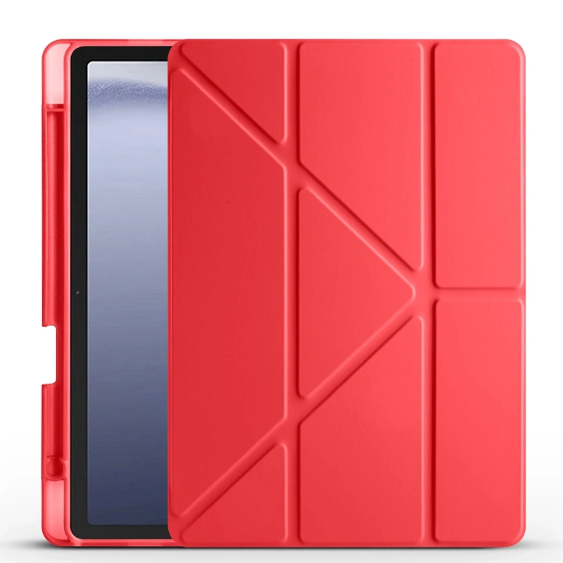 Galaxy Tab A11 Plus Kılıf Zore Tri Folding Kalem Bölmeli Standlı Kılıf