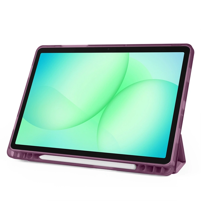 Galaxy Tab A9 Kılıf Zore Tri Folding Kalem Bölmeli Standlı Kılıf