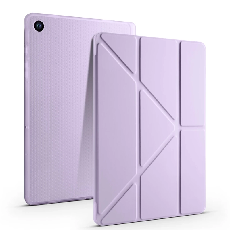 Galaxy Tab A9 Plus Kılıf Zore Tri Folding Kalem Bölmeli Standlı Kılıf
