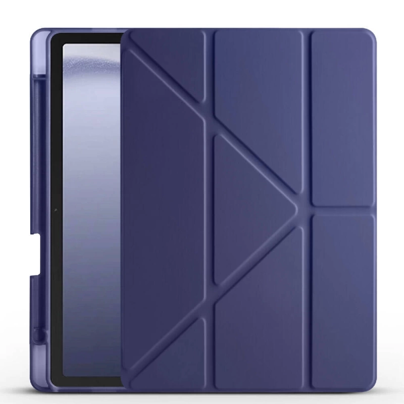 Galaxy Tab A9 Plus Kılıf Zore Tri Folding Kalem Bölmeli Standlı Kılıf