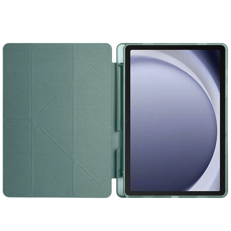 Galaxy Tab A9 Plus Kılıf Zore Tri Folding Kalem Bölmeli Standlı Kılıf