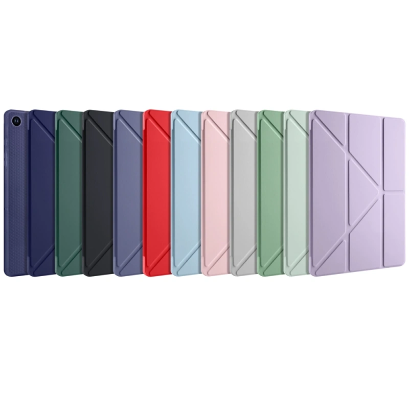 Galaxy Tab A9 Plus Kılıf Zore Tri Folding Kalem Bölmeli Standlı Kılıf