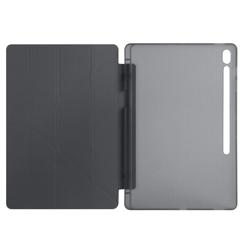 Galaxy Tab S10 FE Plus Kılıf Zore Tri Folding Kalem Bölmeli Standlı Kılıf