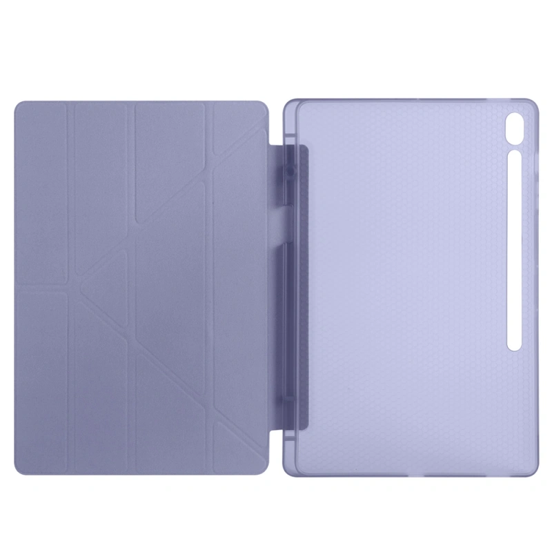 Galaxy Tab S10 FE Plus Kılıf Zore Tri Folding Kalem Bölmeli Standlı Kılıf