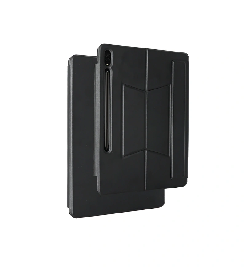 Galaxy Tab S10 FE Plus Zore Border Keyboard Bluetooh Bağlantılı Standlı Klavyeli Tablet Kılıfı