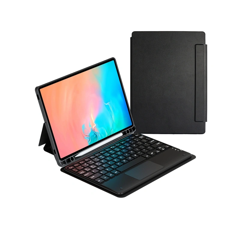 Galaxy Tab S10 FE Zore Border Keyboard Bluetooh Bağlantılı Standlı Klavyeli Tablet Kılıfı